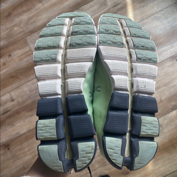 On Running Green and Blue Athletic Shoes with Modern Design - Picture 11 of 13